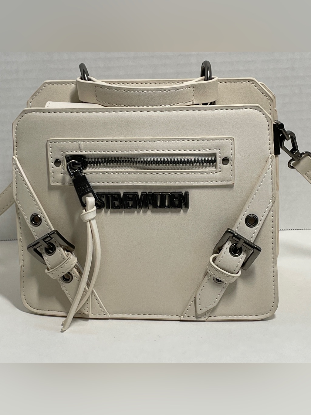 Steve Madden The Special Edition Evelyn Set, Moto Sachel 2 Straps Wallet Vanilla